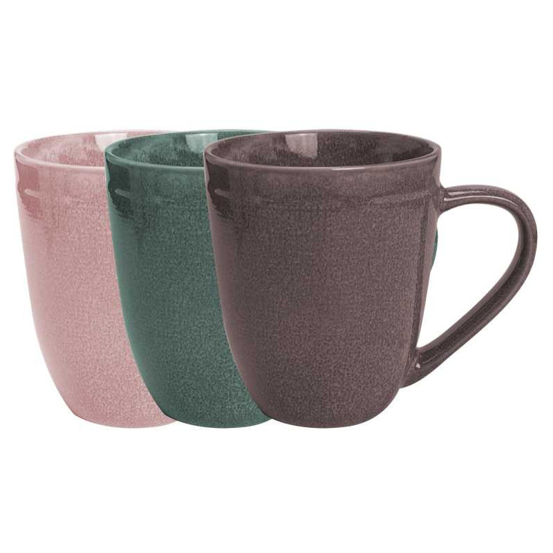 Mug 340 ml "Natura" -diam 8,5 x h 10 cm - 3 coloris assortis - Ardtime