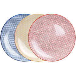 Grande assiette "Himba" diam 26,5 cm - 3 designs assortis - Ardtime