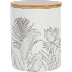 Boite en ceramique avec couvercle en bois "Sasebo"