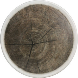 Plat - Grande assiette en ceramique "Raclette Party" rendu bois diam 32 cm