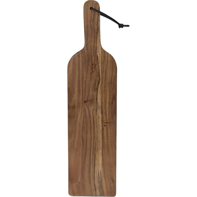 Planche rectangulaire avec poignee en bois d'acacia - PM Dim 60 x 14 x1,5 cm "Raclette Party"