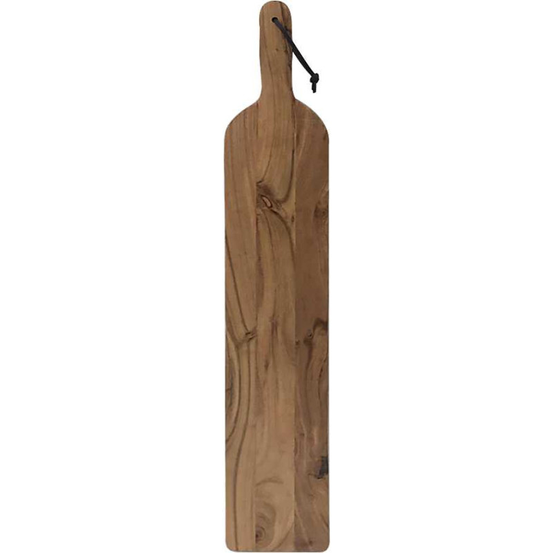 Planche rectangulaire avec poignee en bois d'acacia - MM Dim 80 x 14 x1,5 cm "Raclette Party"