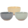 Bol diam 14 cm "Eslov" en ceramique mat finition brute - 3 couleurs : gris souris, vert eau, jaune paille- Ardtime