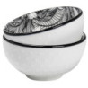 Bol 250 ml en porcelaine "Kusamba"- Diam 11 x 5,5 cm - 6 Designs panaches- Ardtime