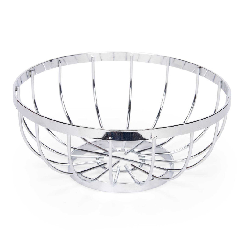 CORBEILLE A FRUITS / PAIN RONDE EN INOX 24X10CM