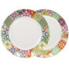 Grande assiette "Zellig" en ceramique Diam 26,5  - 2 designs panaches