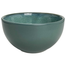 Bol en porcelaine "Regina" Diam 15 cm - 1 colori email reactif vert