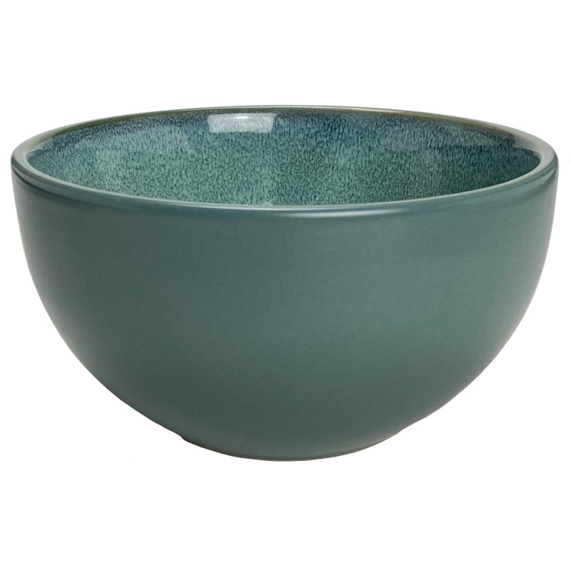 Bol en porcelaine "Regina" Diam 15 cm - 1 colori email reactif vert