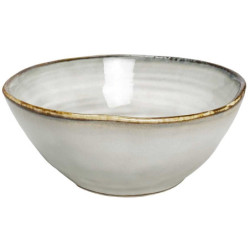 Bol en gres "Cirk" Diam 11 x h 5 cm - 1 Coloris : blanc- gris  - A Creation