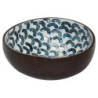 Coupelle "Nami" en noix de coco avec interieur laque imprime diam 13.5 x H 3.5 cm - 1 design- Ardt'ime