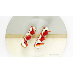 Assiette GM Pastel en ceramique diam 26cm x H 2,3cm - 3 coloris panaches  - A'creation