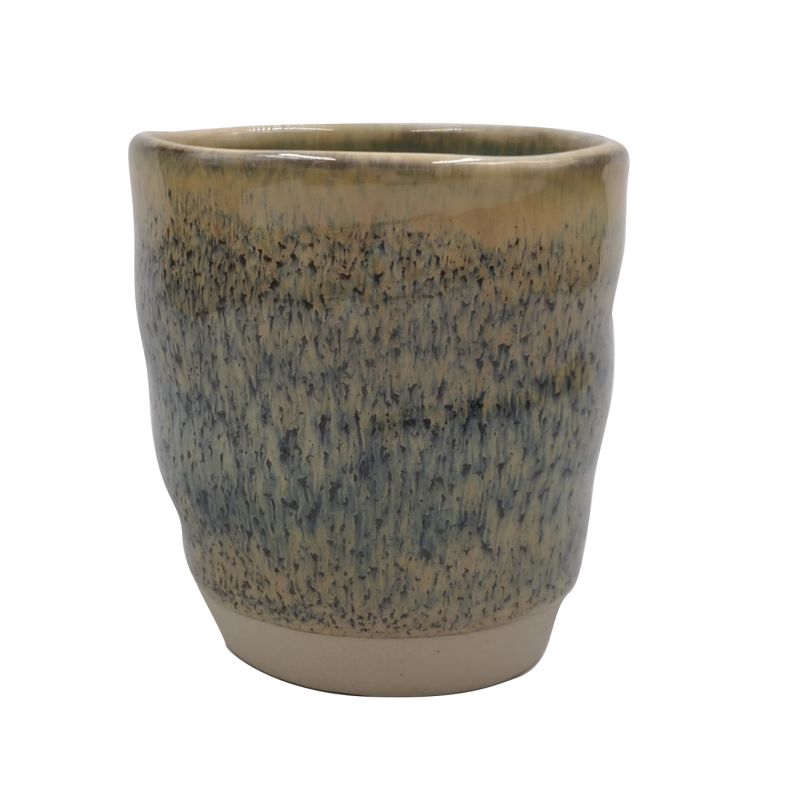 Gobelet 190 ml  "OXYD²"  en ceramique email reactif - diam 7,5cm H. 8cm - 2 coloris panaches - A creation