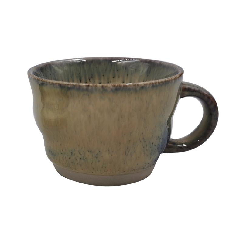 Tasse a espresso "OXYD²"  en ceramique 5,5x7,8x10,3cm - 2 coloris panaches  - A creation