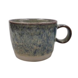 Tasse a cafe  "OXYD²" 500 ml en ceramique email reactif - 8,5x11,4x14,9cm - 2 coloris panaches - A creation