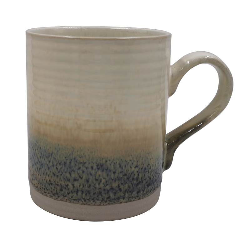 Mug 500 ml droit "OXYD²"  en ceramique email reactif - dim 10,9 x 8,9 x -12,3 cm- 2 coloris panaches - A creation
