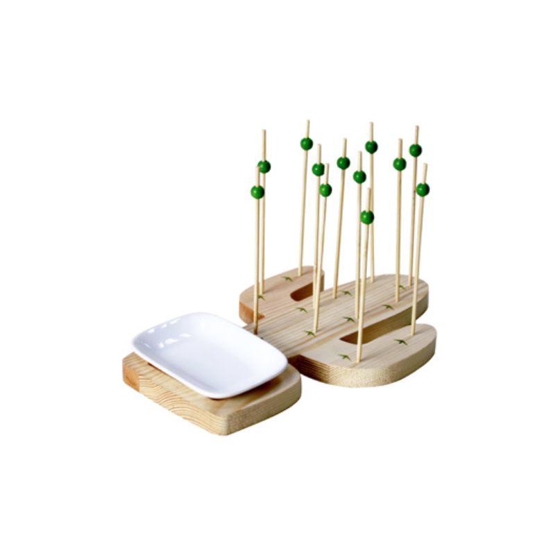 SUPPORT A BROCHETTES EN BOIS FORME DE CACTUS "CHIQUITO PARTY" ARD'TIME CAC-1COUP