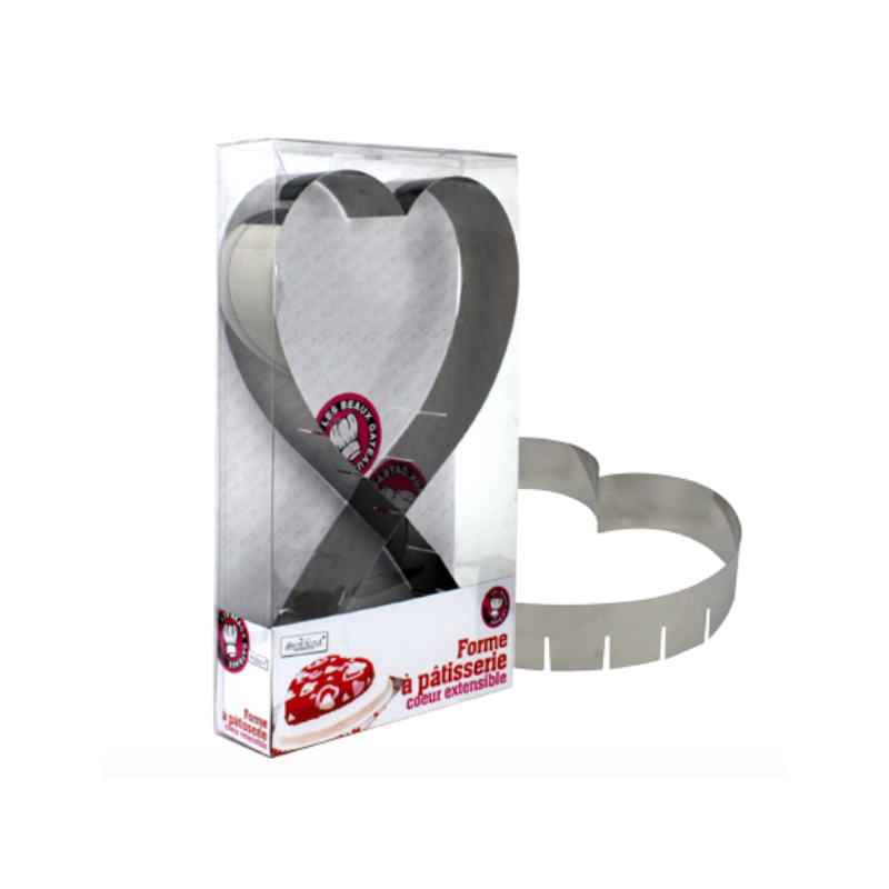 COEUR EN INOX EXTENSIBLE DE 14,5 A 27CM "MES BEAUX GATEAUX" ARD'TIME BG-COEUR