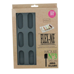 MOULE EN SILICONE POUR 12 ECLAIRS FLEX'ME PROFESSIONNEL ARD'TIME FP-12ECLAI