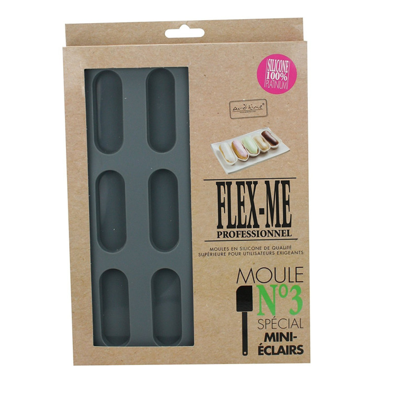 MOULE EN SILICONE POUR 12 ECLAIRS FLEX'ME PROFESSIONNEL ARD'TIME FP-12ECLAI