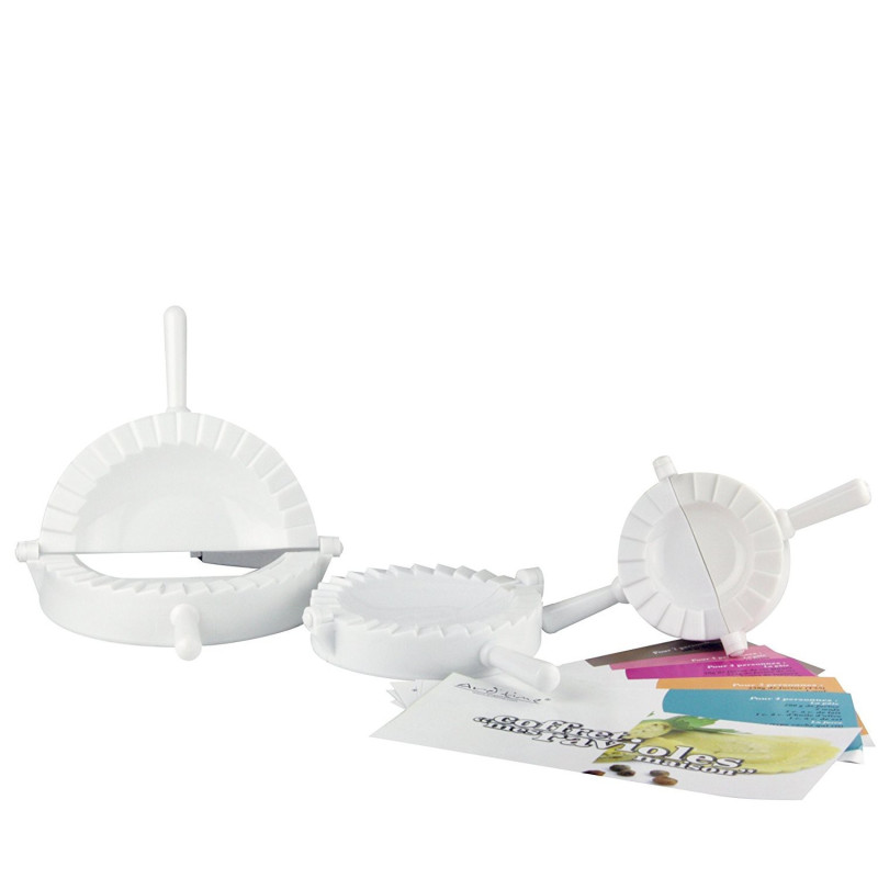 COFFRET MES RAVIOLES MAISON 3 PRESSES A RAVIOLES + RECETTES SET3RAV