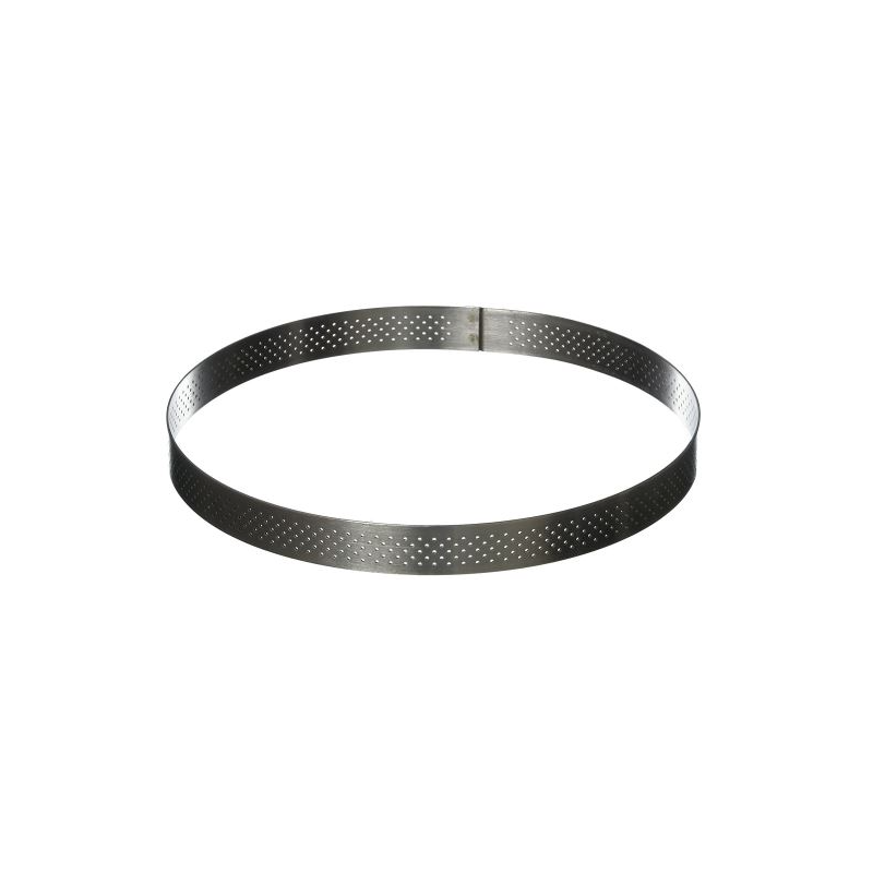 Cercle diam 26cm hauteur 2,5cm epaisseur 0,8mm MICRO-PERFORE "Mes tartes gourmandes"  - etiquette Ard'time