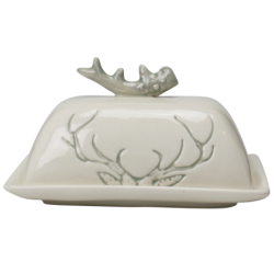 Beurrier en gres "Hiver Chaleureux" 12x17x10cm - Ard'time