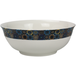 Saladier rond en porcelaine "Riad" - diam. 24x H. 9 cm - 2 designs panaches - Ard'time