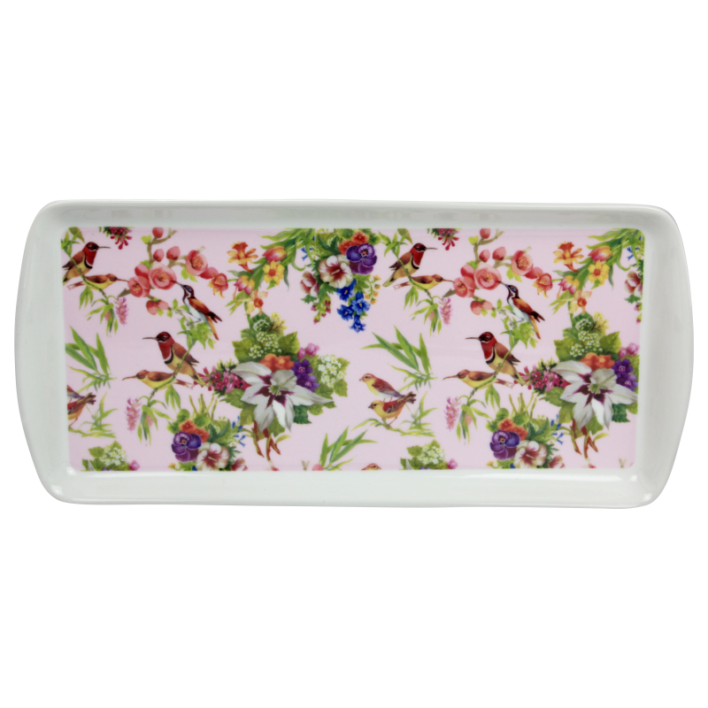 Plat rectangulaire  "Ozio" en porcelaine 27,5* 12,6 * 2 cm - 12 designs panaches - Ard'time