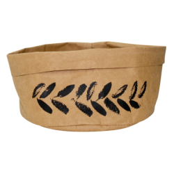Paniere ronde " Terracotta " en papier lavable - diam 17,5 x h 10 cm - Ard'time