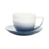 Tasse a cafe 150 ml + soucoupe - 14,5 x 14 x 7,2 cm - porcelaine - Collection "Bleu comme Vosges" - A CREATION