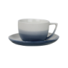 Tasse a cafe 90mL 9,5x7,1x4,8cm + soucoupe diam. 11,7cm - porcelaine - Collection "Bleu comme Vosges" - A CREATION
