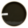 Assiette a rebord diam. 20,7 x H. 1,6 cm - bicolore sable/anthracite - collection sable en porcelaine - A creation