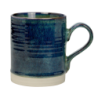 Mug droit 50cL Oxyd' en ceramique email reactif - 10,9x8,9x12,3cm - 2 coloris panaches bleu et gres - A creation