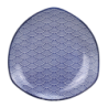 Assiette triangulaire collection Blue Lagoon - dim 17,5*17,5*2,5cm -4 designs panaches - Ard'time