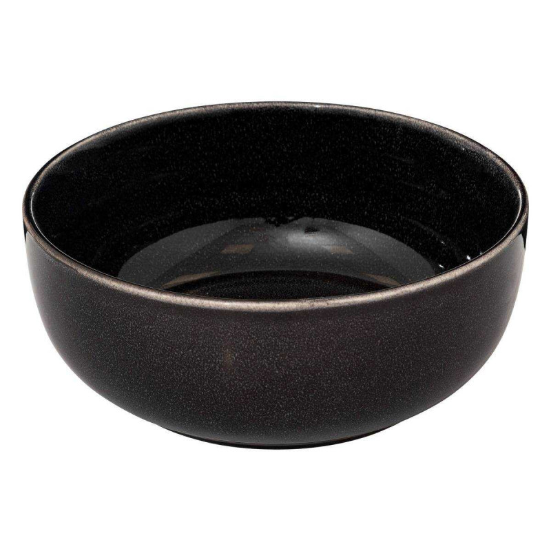 Saladier / Plat Ø 22cm en grès noir "Terra Des"