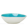 coupelle ovale  en ceramique - interieur craquele - collection Nuük - diam. 20,4* 16,7*5,9cm - turquoise et blanc - Ard'time