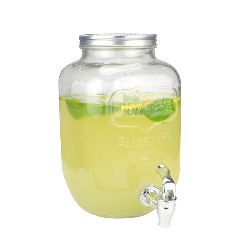 Fontaine Drinking Jar en verre TGM 8L pour punch avec robinet - Diam. 20cm - H. 32cm Ard'time