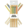 Lot de 8 paires de baguettes en bambou - 4 coloris panaches - Komae Couleur - Boite PVC Ard'time