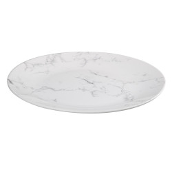 Grande assiette plate Ø 27cm blanche "Marble"