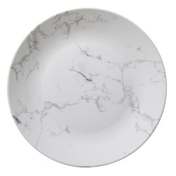 Grande assiette plate Ø 27cm blanche "Marble"