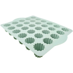 Moule 30 canneles en silicone 28,5 x 24 x 3,5cm - vert