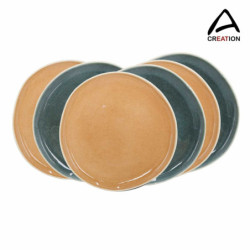 Assiette grand modele "Coralia" Diam 27 cm - 2 coloris assortis - Ardtime