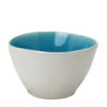 Bol  MM en ceramique - interieur craquele - collection Nuük - diam. 10,4 * 6,5cm - turquoise et blanc - Ard'time