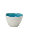 Mini bol rond en ceramique - interieur craquele collection Nuük - diam. 7*5cm  HT 5CM - turquoise et blanc - Ard'time