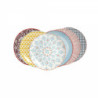 Assiette "Sabae" - 6 coloris ethniques panaches - diam. 20,4cm - Ard'time