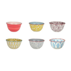 Bol aÊ riz "Sabae" - 6 coloris ethniques panaches - diam. 11,5cm*6 CM - Ard'time