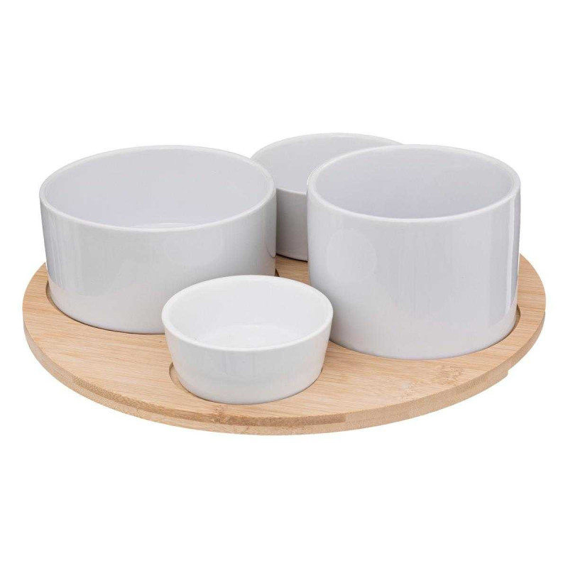 Set aperitif "White" 5 pieces en bambou