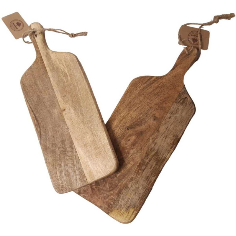 Planche de service - Planche a boissons - Planche a tapas - Bois de Manguier - Naturel - 40x15,5 cm