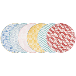 Assiette plate grand modèle "Bonnie" - Diam. 27 cm - 6 Designs assortis