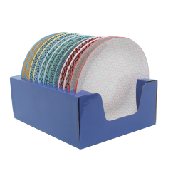 Assiette plate grand modèle "Bonnie" - Diam. 27 cm - 6 Designs assortis